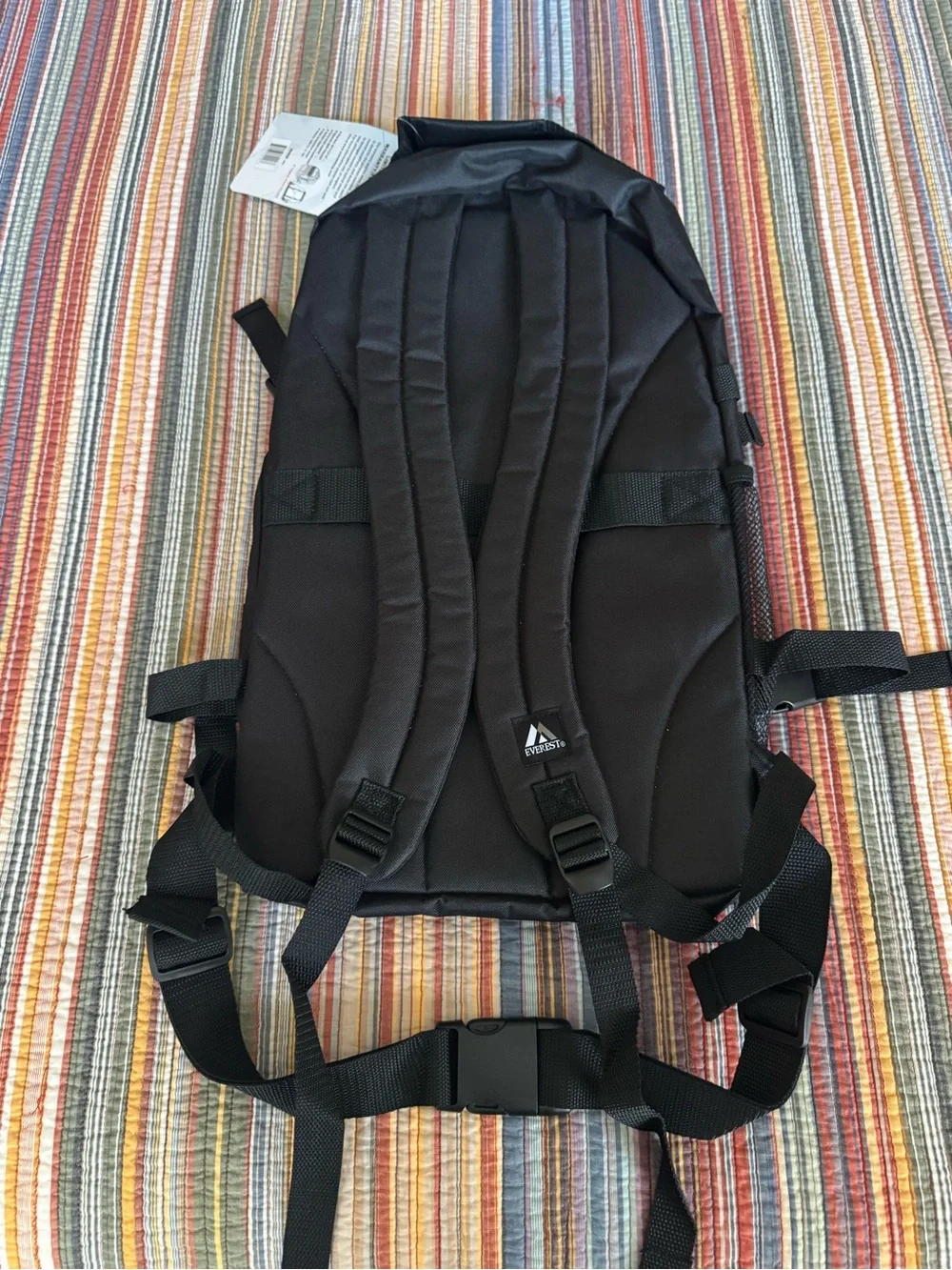 Everest Oversized Deluxe Backpack 3045R Black NWT travel hiking outdoor